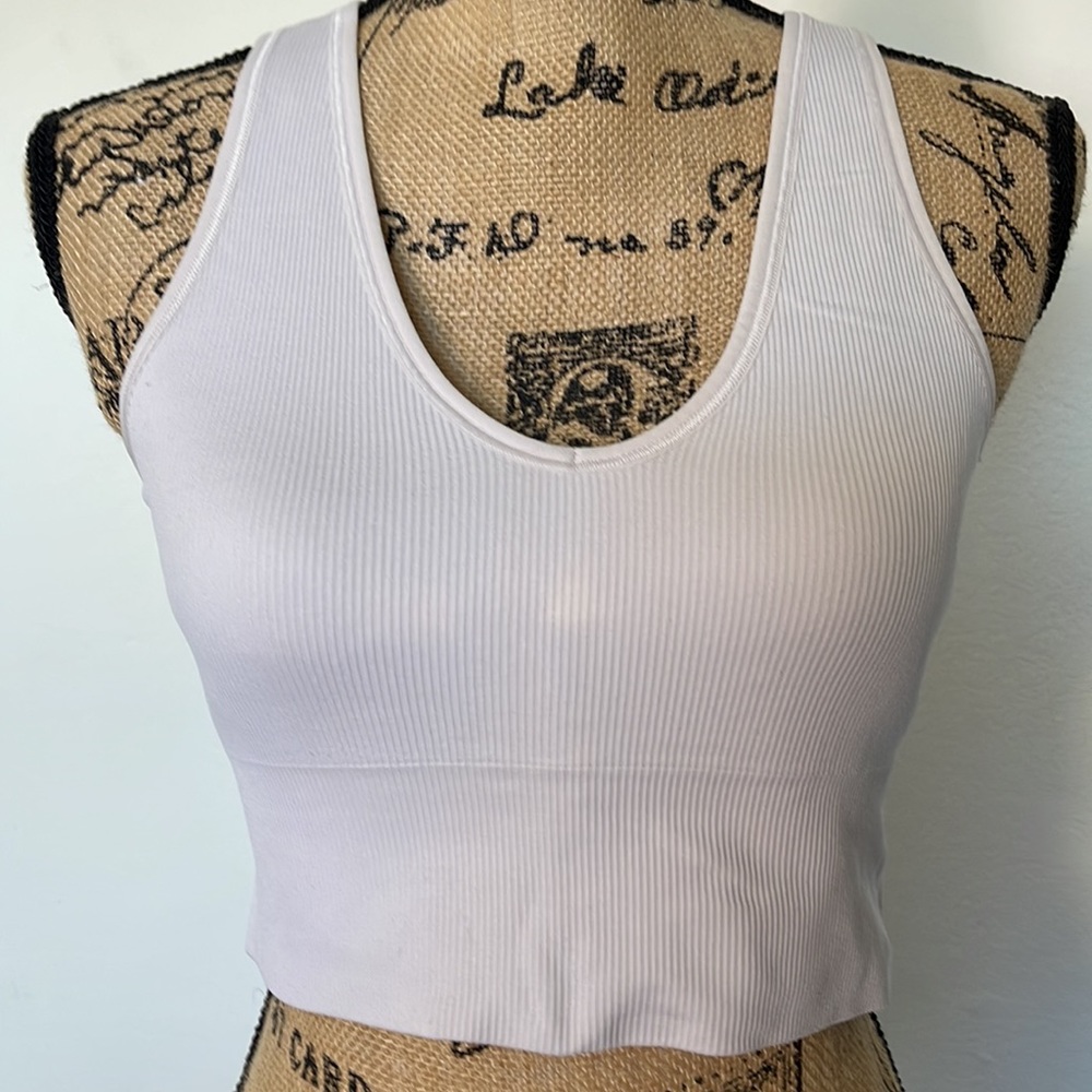 Athleta Aurora Seamless Crop Rib Tank Top  Small